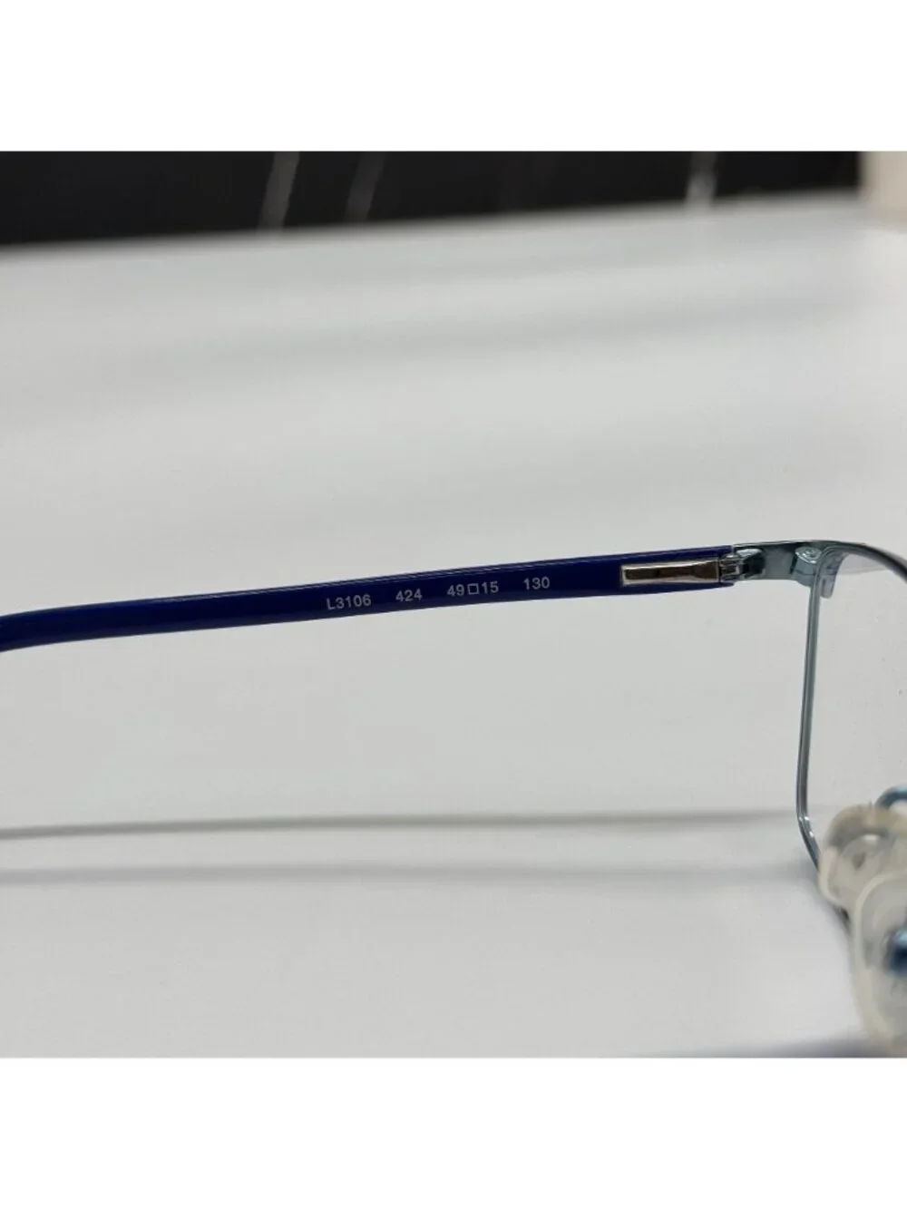 Lacoste Eyeglasses Kid L3106 424 Square Blue Metal NEW